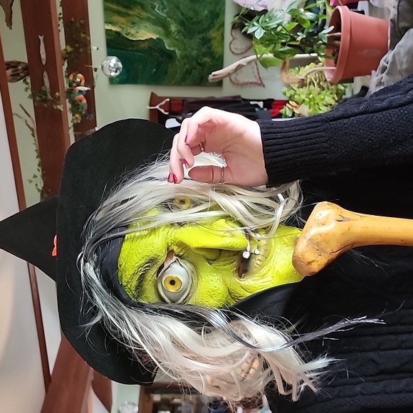 Accessories - Witch latex mask with head cover
